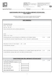 questionario per polizza globale impianti fotovoltaici - plataroti ...