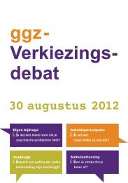 Ggz Verkiezingsdebat - folder met stellingen & achtergronden