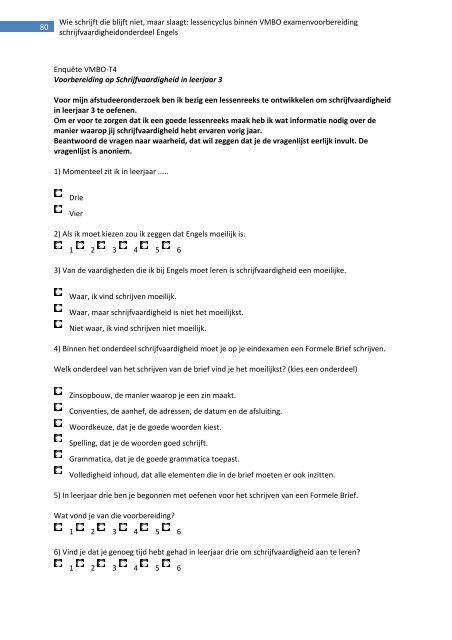 Lees de scriptie 'Wie schrijft die blijft niet - Stichting Platforms VMBO