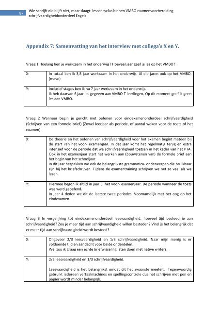 Lees de scriptie 'Wie schrijft die blijft niet - Stichting Platforms VMBO