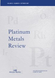 Platinum Metals Review