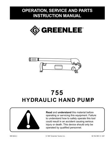 755 Hydraulic Hand Pump - Platt Electric Supply
