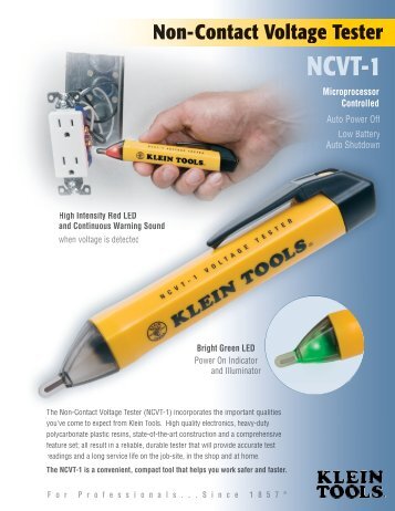 Non-Contact Voltage Tester NCVT-1 (PDF) - eBuild