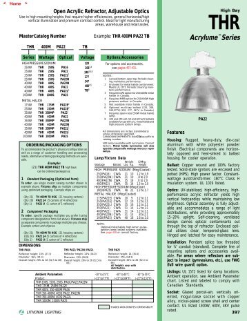 Lithonia Lighting Product Selection Guide 5 - Platt Electric Supply