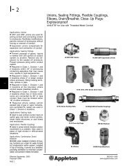 Appleton Hazardous Location Sealing Fittings ... - EMI Supply, Inc