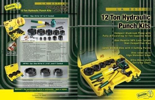 12 Ton Hydraulic Punch Kits - LH Dottie