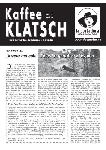 Kaffee-Klatsch Nr. 31, April 2008 - La Cortadora