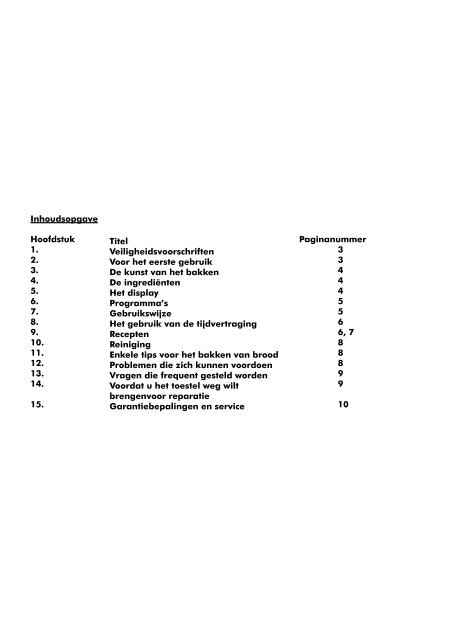 Inventum BM20 - Broodbakken.info