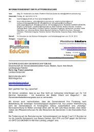 Schreiben an die Kaerntner Kindergarten und HortpaedagogInnen ...