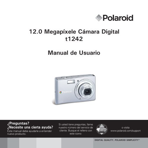 12.0 Megapíxele Cámara Digital t1242 Manual de Usuario - plawa