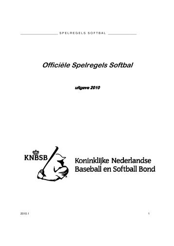 Officiële Spelregels Softbal - Knbsb