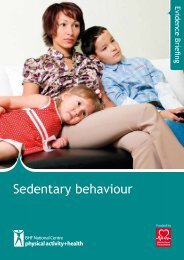 Sedentary behaviour evidence briefing - BHF National Centre ...