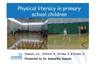 Physical literacy in primary school children - Play the Game