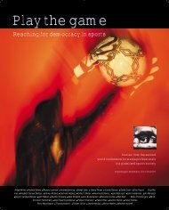 Reaching for democracy in sports - Play the Game