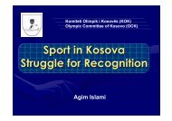 Sport in Kosova - Play the Game