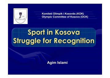 Sport in Kosova - Play the Game