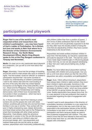 participation and playwork - roger hart.pdf - Play Wales