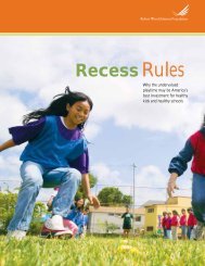 Recess Rules - Robert Wood Johnson Foundation