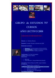 GRUPO de ESTUDIOS 757 CURSOS AÃO LECTIVO 2008