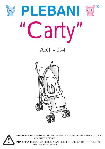 Carty Manual - Plebani, linea prima infanzia