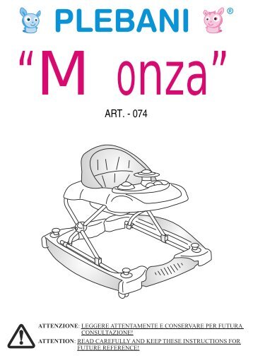 Monza Manual - Plebani, linea prima infanzia