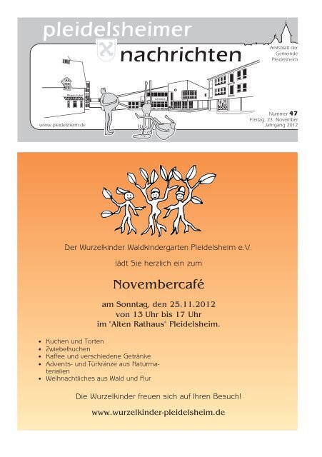 Sonntag, 02. Dezember 2012 11:00 â19:00 Uhr - Gemeinde ...