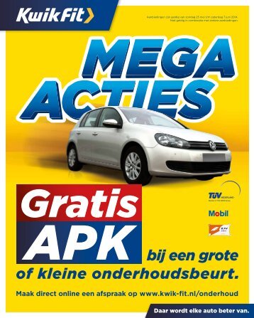 Kwik Fit 26 mei t/m 2 juni 2014