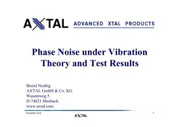 Phase Noise under Vibration Theory and Test Results