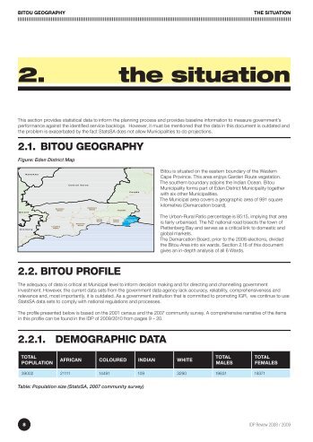 Chapter 2 - Bitou Municipality