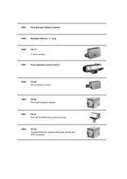 Camera History from the days of Grundig through to the lastest ...