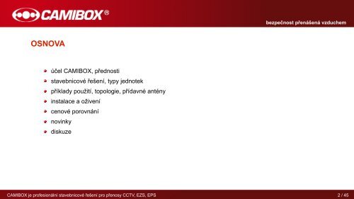 Prezentace produktu - CAMIBOX