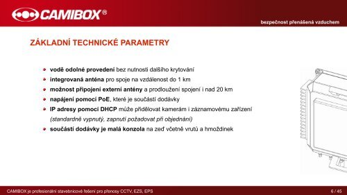 Prezentace produktu - CAMIBOX