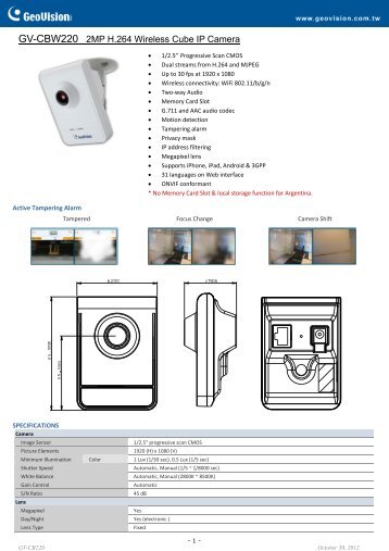 GV-CBW220 2MP H.264 Wireless Cube IP Camera