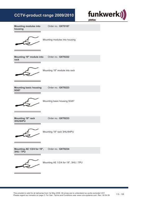 CCTV product range 2009/2010 - Plettac Security sro