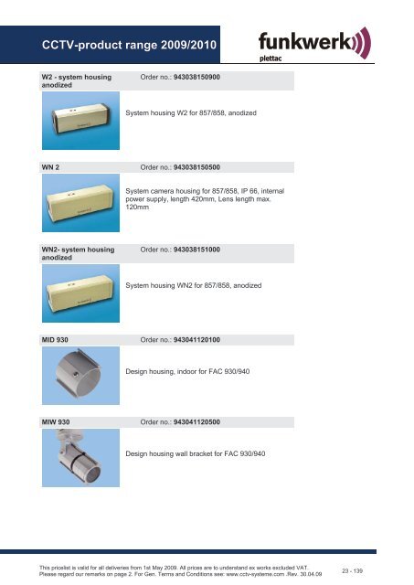 CCTV product range 2009/2010 - Plettac Security sro