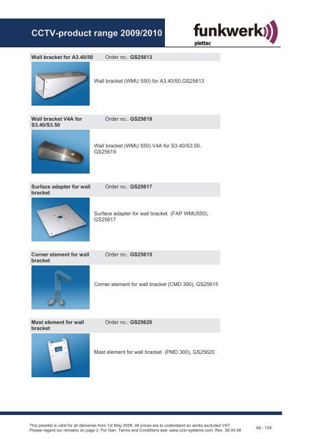 CCTV product range 2009/2010 - Plettac Security sro