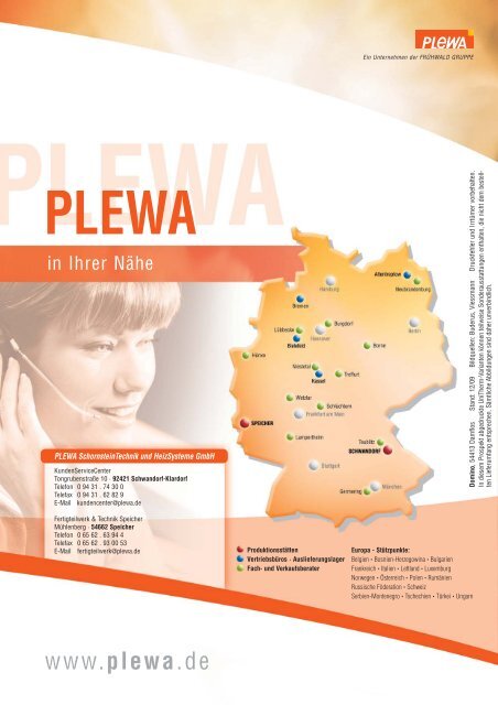 Preisliste 2010 - Plewa