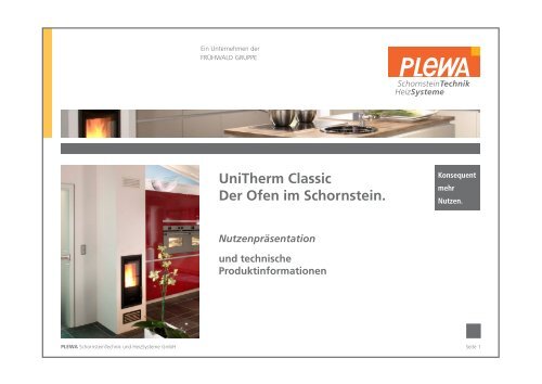 UniTherm Classic Der Ofen im Schornstein. - Plewa