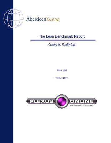 The Lean Benchmark Report - Plex Systems