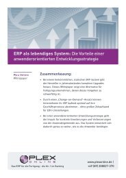 ERP als lebendiges System: Die Vorteile einer ... - Plex Systems