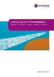 Lieferprogramm Formmassen - PLEXIGLAS