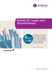 PLEXIGLASÂ® vergilbt nicht! GarantieerklÃ¤rung