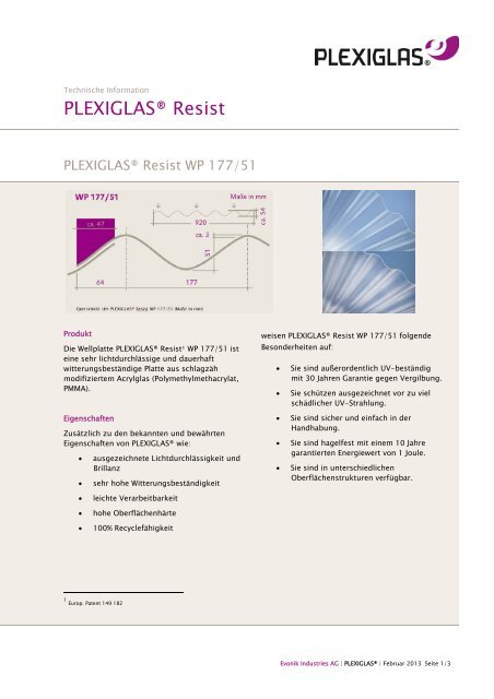 PDF (146.03 KB) - PLEXIGLAS