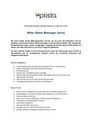 After Sales Manager (m/w) - plista