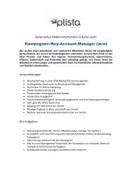 Kampagnen-/Key-Account-Manager (m/w) - plista