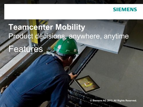 Teamcenter Mobility - Siemens PLM Software