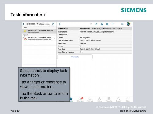 Teamcenter Mobility - Siemens PLM Software