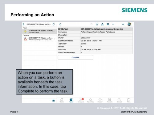 Teamcenter Mobility - Siemens PLM Software