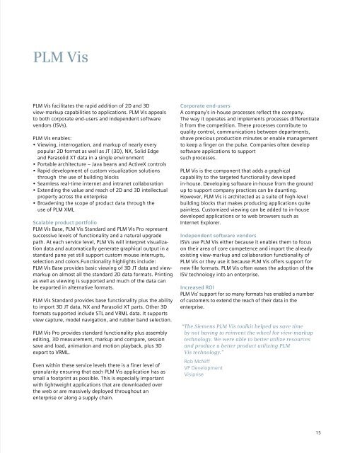 PLM Components Brochure - Siemens PLM Software