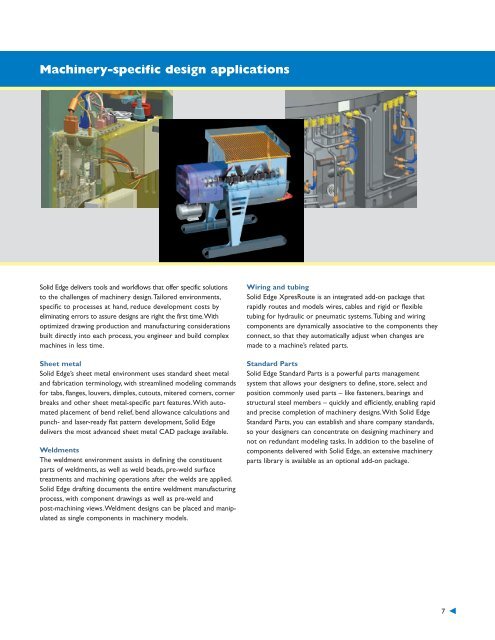 solid edge machinery design brochure - Siemens PLM Software